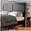 Cadre de lit double, cadre de lit plateforme en bois, silencieux, aucun sommier nécessaire et outil d'assemblage facile, grand rangement sous le lit, noir foncé-129631793