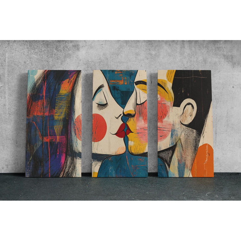 Reproduction d'art, "Triptych", ensemble d'art sur toile Triptych, H 30 po x l 60 po