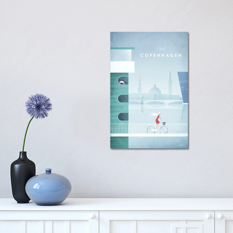 Visit Copenhagen by Henry Rivers - Wrapped Canvas Print, 45.72cm H x 30.48cm W x 1.91cm D
