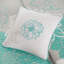 Ensemble de courtepointe en coton imprimé 6 pièces avec coussins Aqua King / Cal King