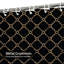Rideau de douche noir à motif de trèfle à treillis avec 12 crochets-933304903