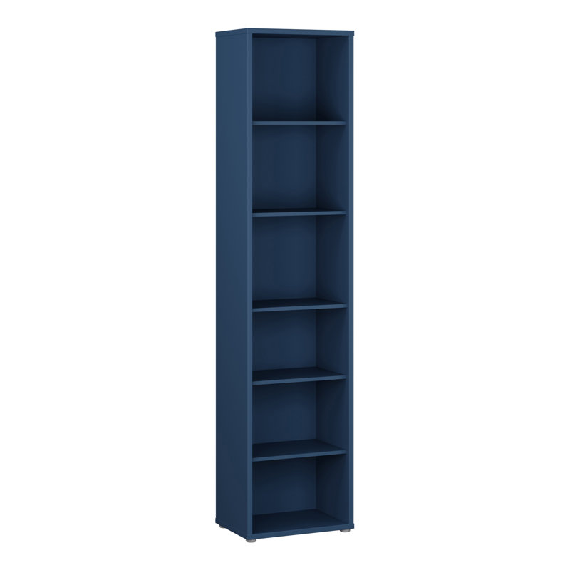 Chadwic Modern minimalistic shelf unit with 6 open shelves, bookshelf, engineered wood, 49.8 cm W x 214.3 cm H x 34.9 cm D
