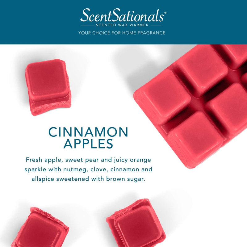 Collection de fond de cire ScentSationals 4PK, Pommes à la cannelle