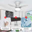 2 ventilateurs de plafond encastrés à lame de 32 po avec télécommande et ensemble d'éclairage inclus-1824971824