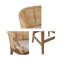 Tabouret de comptoir fabriqué à la main en rotin H 25 po