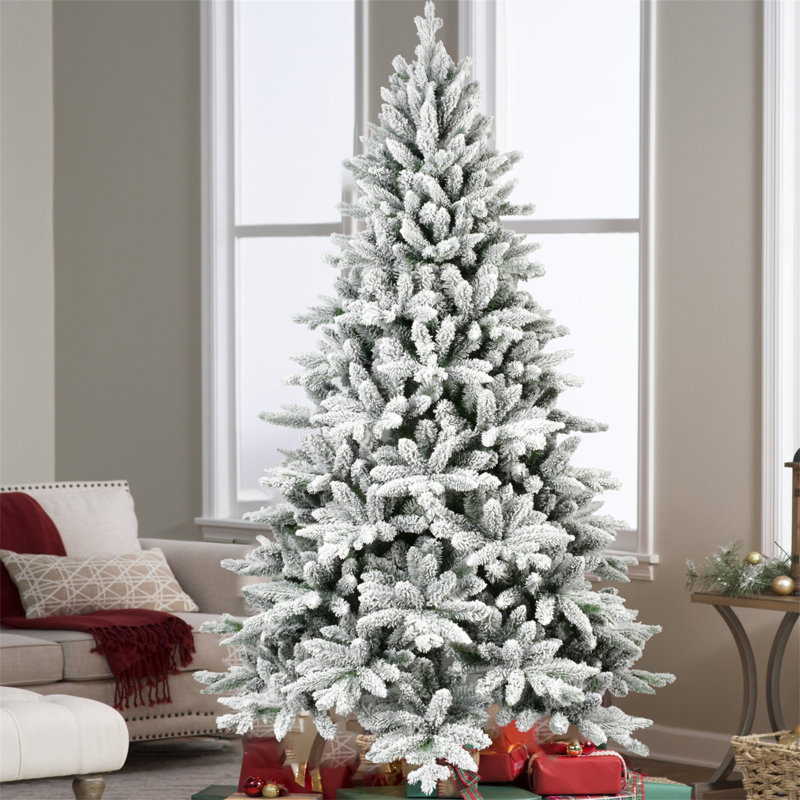 Arbre de Noël enneigé 7 pi avec 1514 pointes, H 7 pi