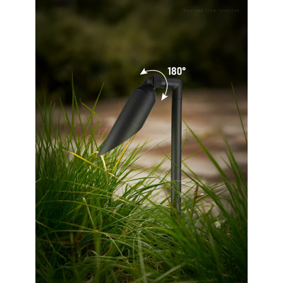12V Ac/Dc Low Voltage Landscape Spotlight With An Mr16 Bulb, 11.8 Inch Long Stems, Max 50W Gu5.3 Base