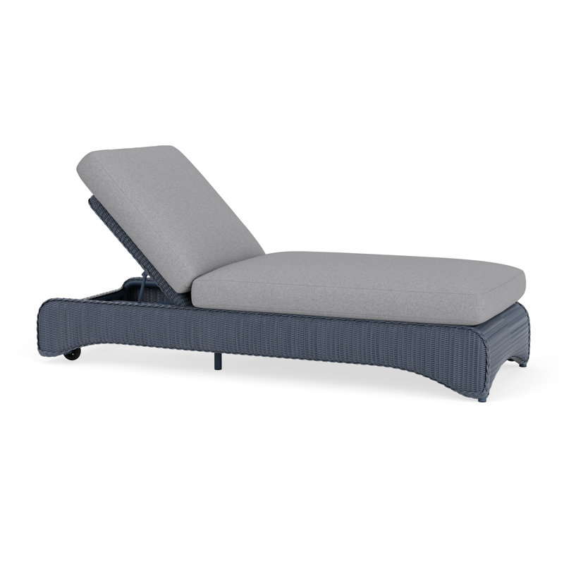 Loom Outdoor Chaise Lounge, Denim Blue, Deering Cadet