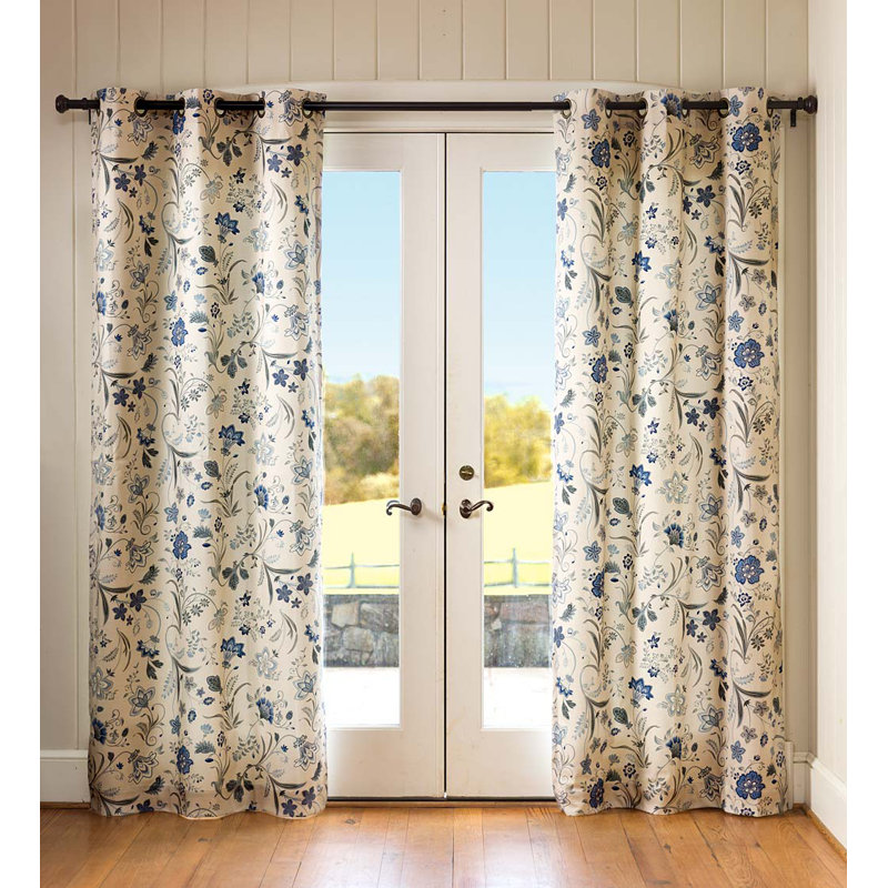 Room Darkening Curtain, Blue, 80" W x 84" L