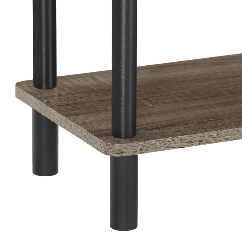 Zilla 101cm H x 80cm W Plastic Etagere Bookcase, French Oak Grey