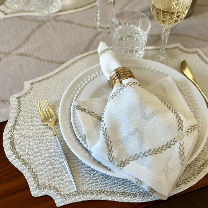 Regent Mats, Pearl/Tan