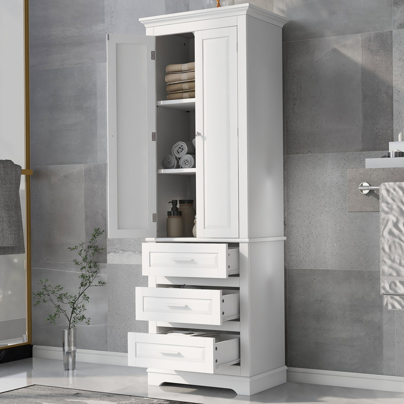 Rosa 70'' Freestanding Bathroom Cabinet, White
