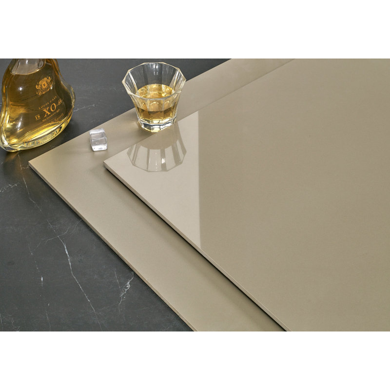 Element 12" x 24" Porcelain Concrete Look Wall & Floor Tile, Latte