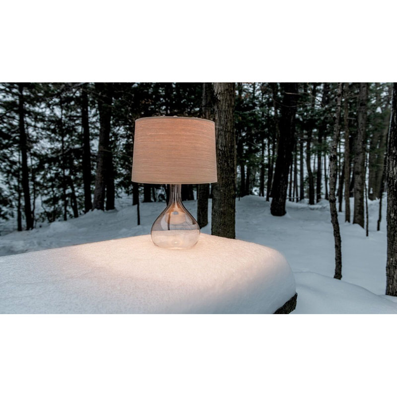 Warren Glass Lamp, 21.5" H x 7.75" W x 7.75" D