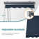 Polyester Cover Patio Window Awning, Manual Retractable Sunshade Canopy