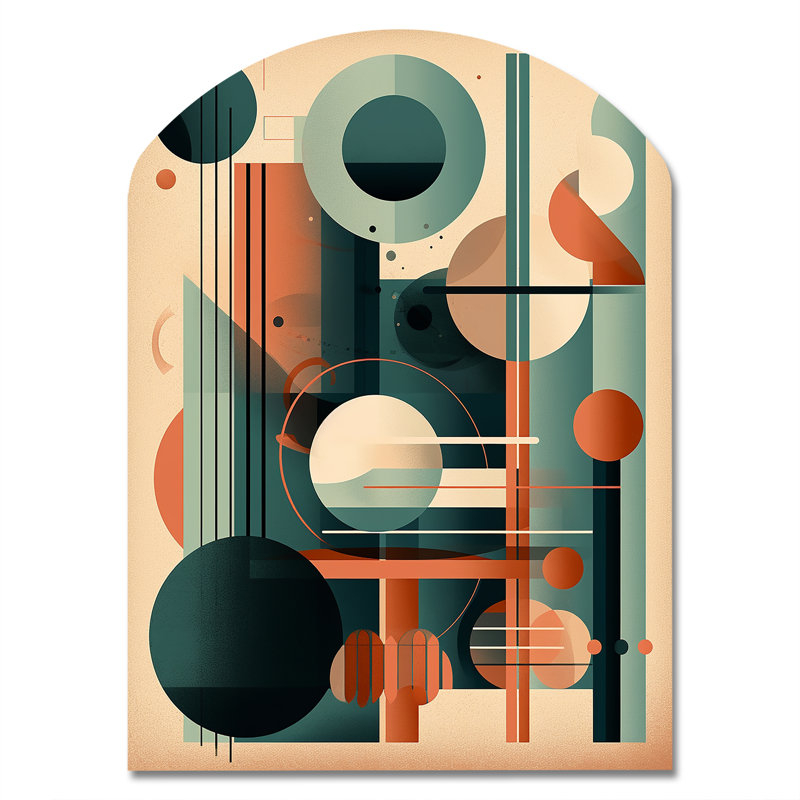 Cidni - Art mural abstrait asymétrique en métal de style Mid-Century, sculpture murale en arche, H 34 po x l 25 po