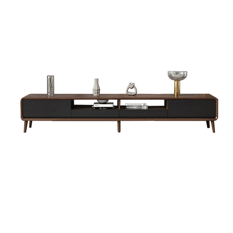 Meuble télé Nordic, Noir / brun, H 16,93 po x L 94,48 po x l 15,75 po
