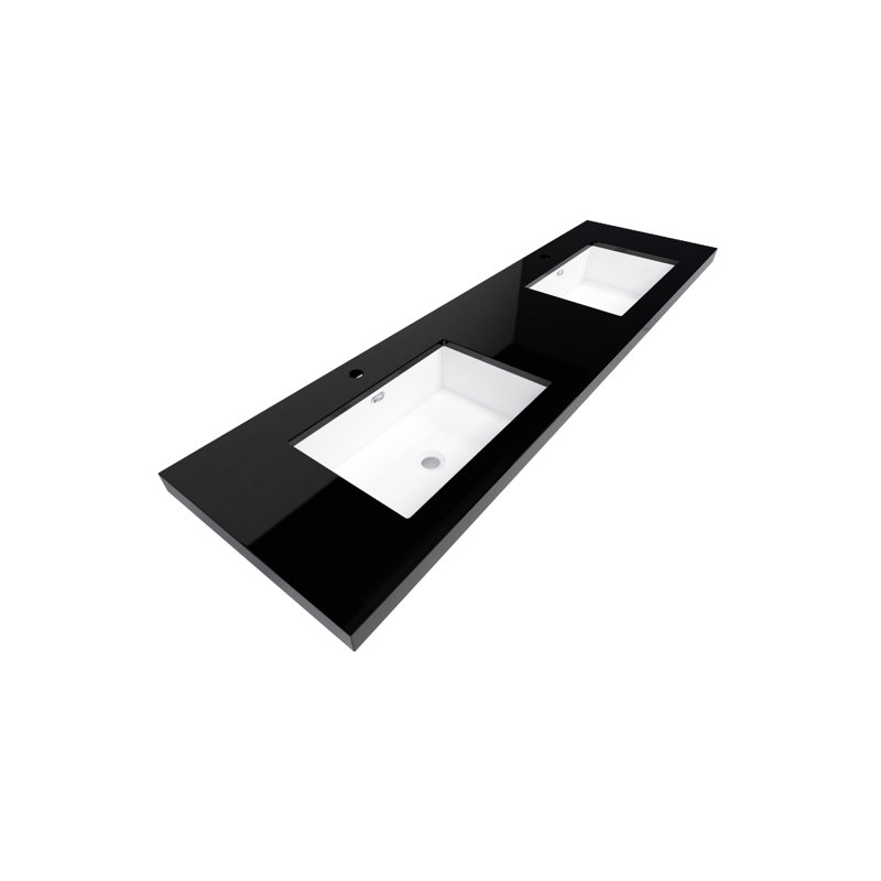 Plateau de meuble-lavabo double 70,8 po avec lavabo Reyes