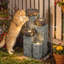 Outdoor Fountain with Lights