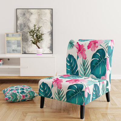 Brechta Vibrant Curve Design II - Velvet Upholstered Modern Slipper Chair