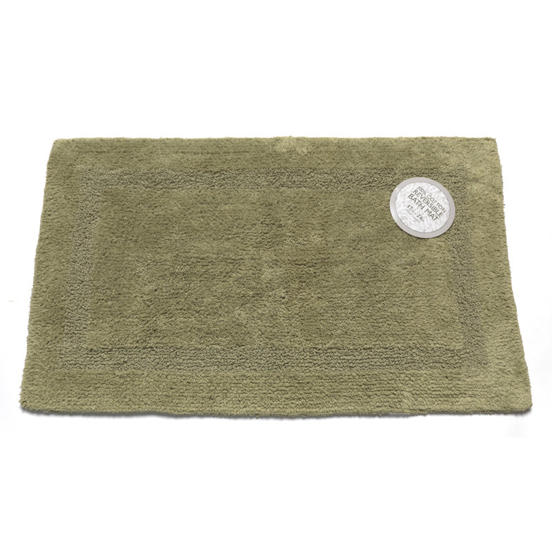 Tapis pour salle de bain en coton réversible Crewkerne, l 17 po x L 21 po, Brun