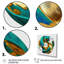 «Confronting Infinity 3D Turquoise Gold Sphere», reproduction sur toile-384487136-384487146