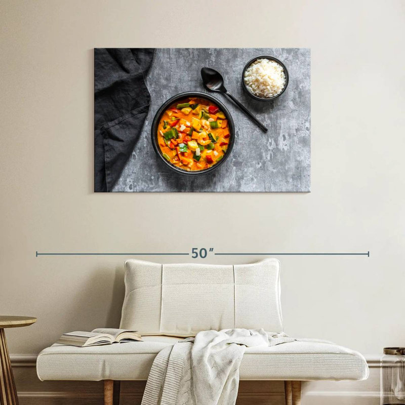 Végétarien au curry, H 26 po x l 39 po
