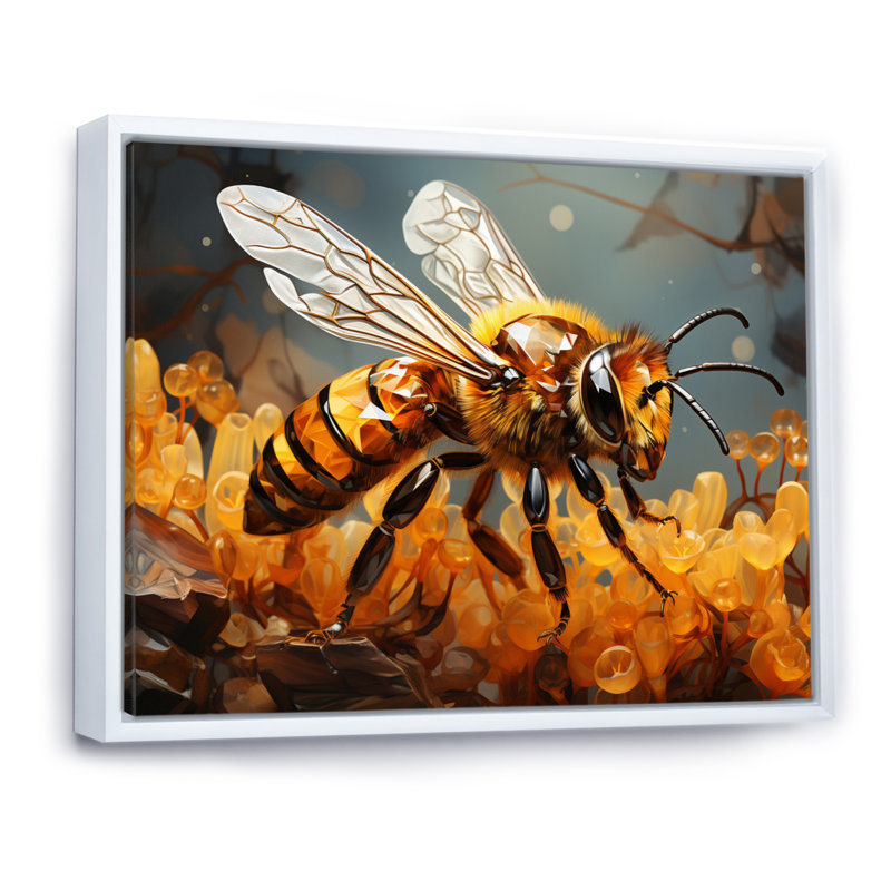 «Bee Busy Worker II», reproduction sur toile, H 34 po x l 44 po x P 1,5 po, Cadre photo blanc