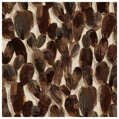 Toile de galerie brune à motif de cactus brun en plusieurs tailles