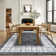Modern Plaid Machine Washable Rug with Non-Slip Backing, Foldable Low Pile Floor Cover, Contemporary Bordered Indoor Mat for Bedroom, Living Room