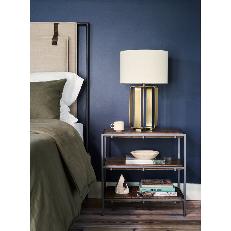 Leigh Upholstered Bed, King, Dark Gray