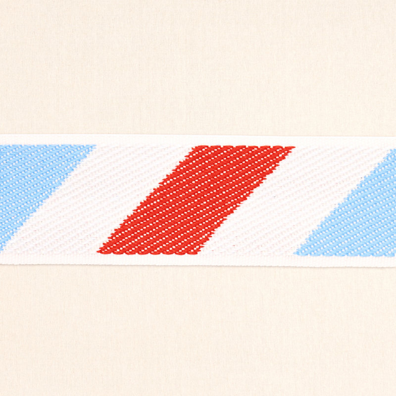 Schumacher x Mary McDonald Airmail I Indoor/Outdoor Tape, Red/Blue