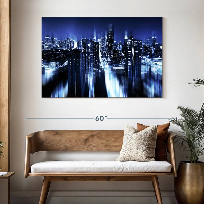 Nicci Blue Night Manhattan, H 32 po x l 48 po