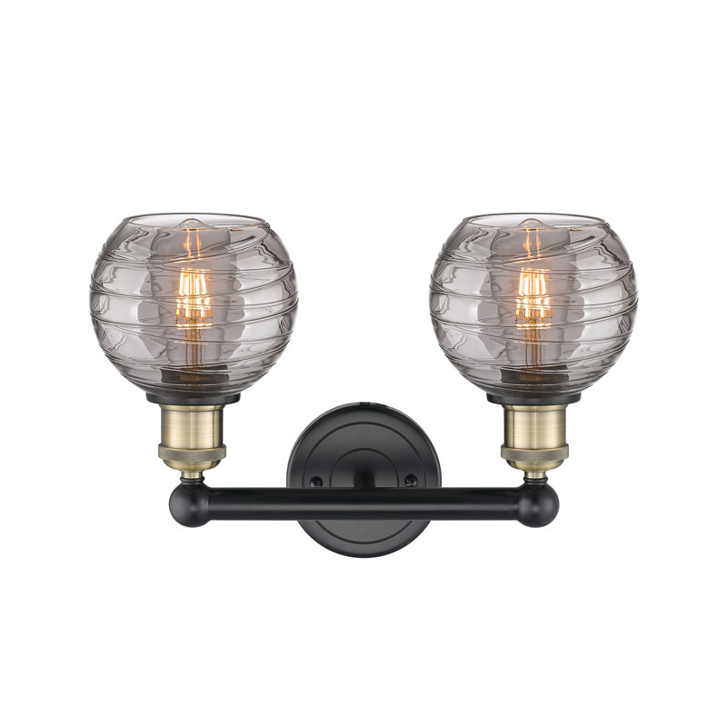 Cambria 2 - Light Dimmable Vanity Light, Black Antique Brass, Light Smoke
