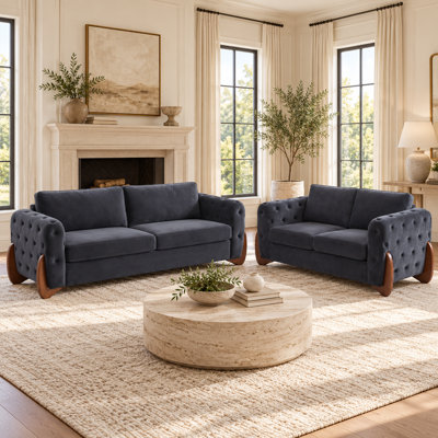 Woodbine 84 " Velvet Sofa