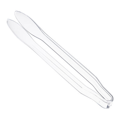 Pinces de service jetables 12 po en plastique transparent
