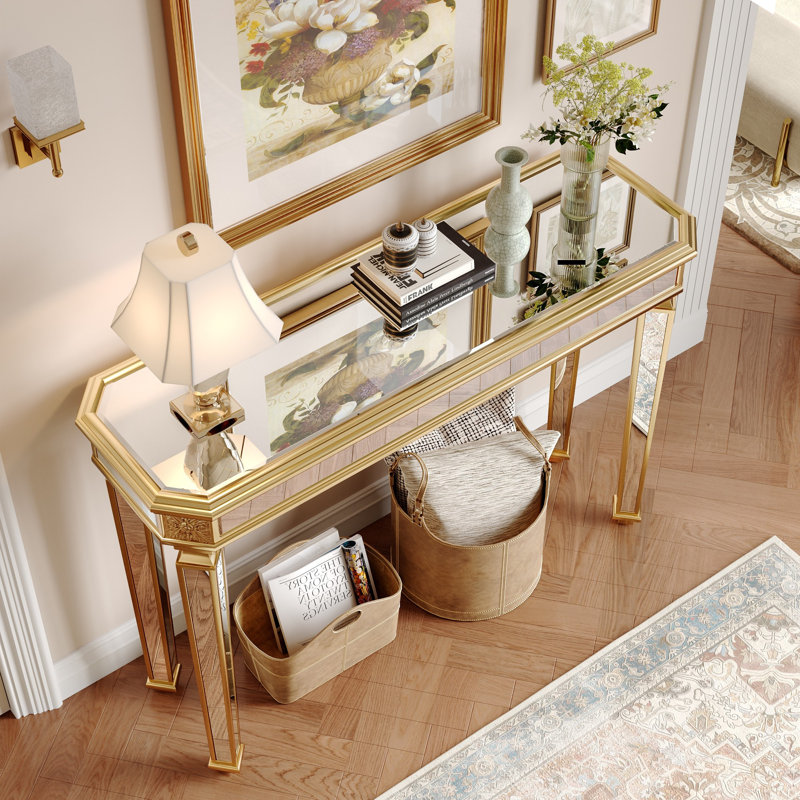 Framhouse 48" Mirrored Console Table, Natural