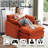 40"W Corduroy Oversized Chair & Ottoman Set - Comfy Cloud Sofa Armchair with Extra Deep Seat, Plush Upholstered for Apartment Living Room, Small Space Friendly-1371942679