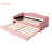 Modern Twin Upholstered Daybed With Flexible Trundle Bed And Bedroom Illumination Pink For Small Apartments-1323387278-1323387276