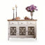 Buffet en fer et bois brun et blanc