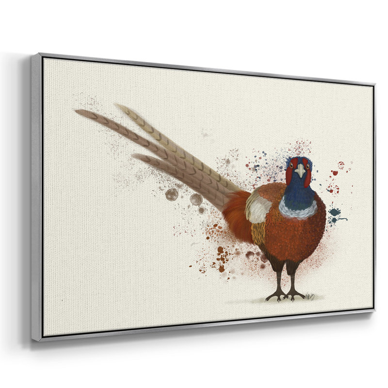 " Pheasant Splash 7 ", 25" H x 37" W x 2" D, Silver