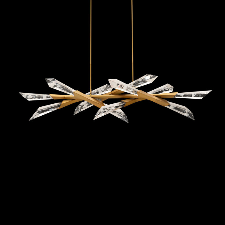 Solitude 12 Light Crystal LED Linear Pendant