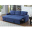 Convertible Upholstered Sectional Sofa With Pull-Out Chaise-2143422272
