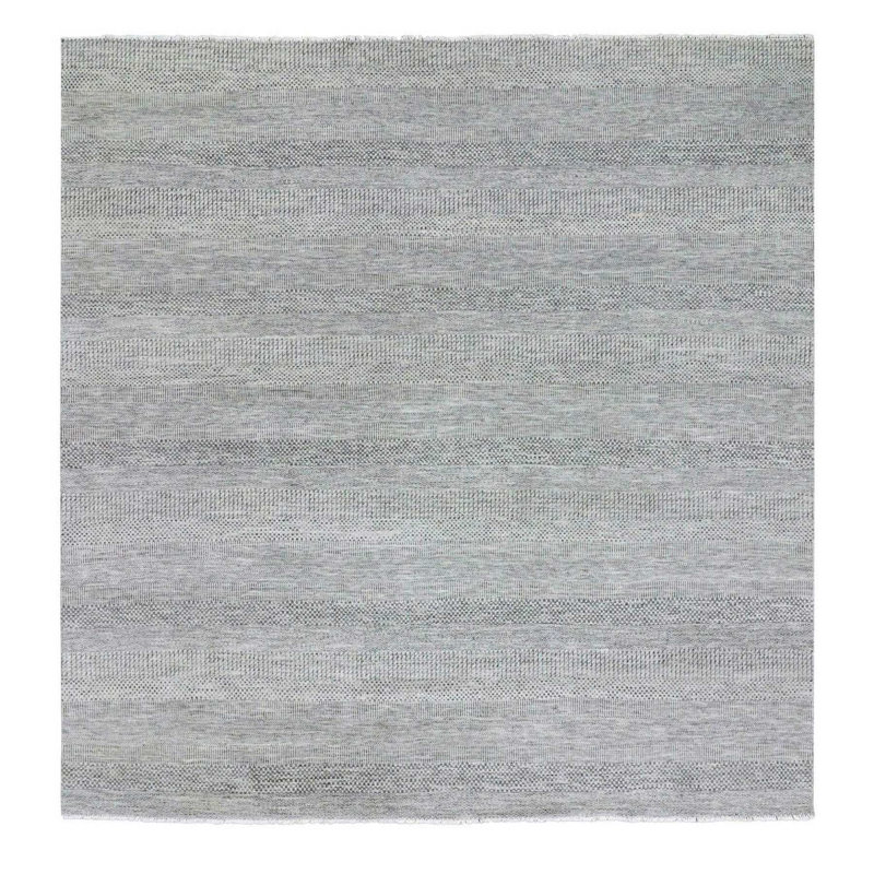 Tapis 10 po x 10 pi en laine nouée à la main ton sur ton gris nuage nuance à la main 171 CCD4C9F77484FBF8CB036D0C0E6B9