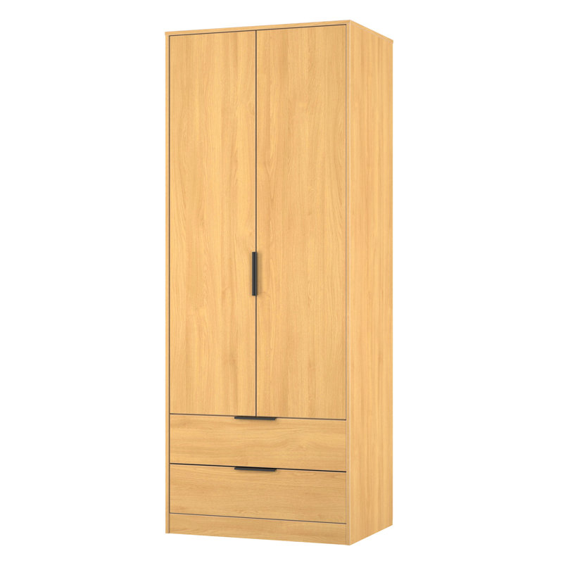 Turah Manufactured Wood Wardrobe, Modern Oak