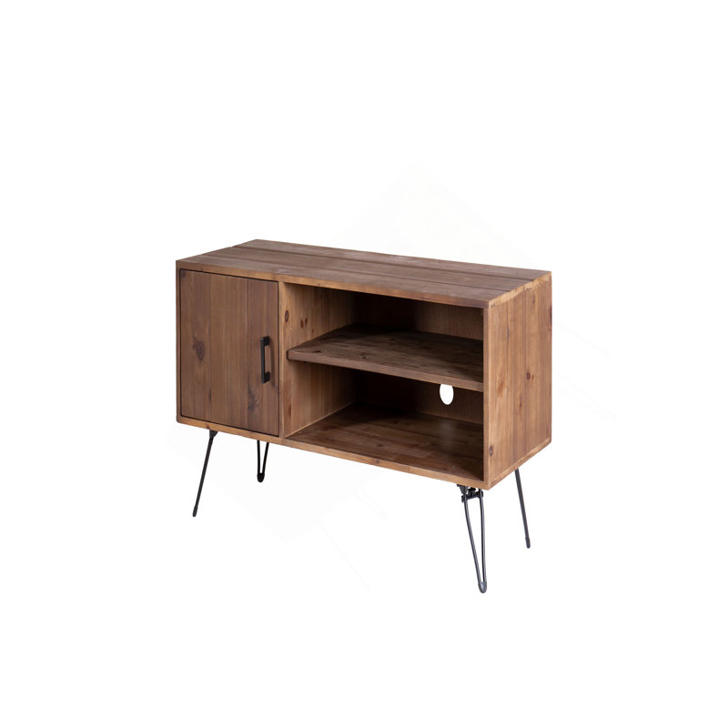 Meuble télé simple, moderne et rétro en bois récupéré pour le salon
