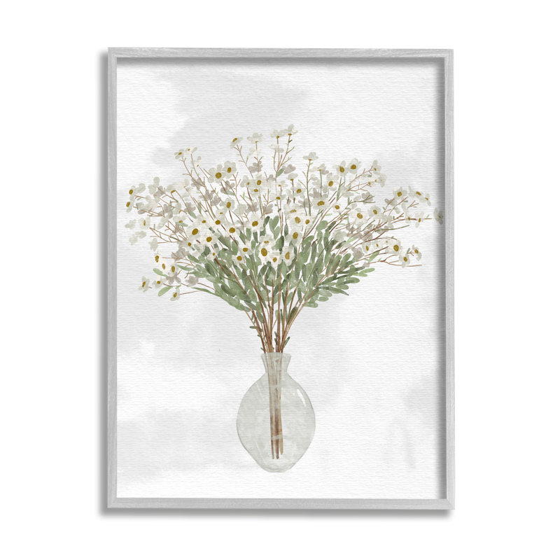 Arrangement de marguerites blanches, H 14 po x l 11 po x P 1,5 po, Estampe numérique Farmhouse