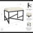 Trion Abstract Black Bench with White Boucle Upholstery