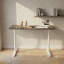 Bureau réglable en hauteur LifeSky pour petits espaces : Bureau assis-debout à manivelle manuelle avec rangement – ​​Bureau moderne pour appartements et postes de travail compacts