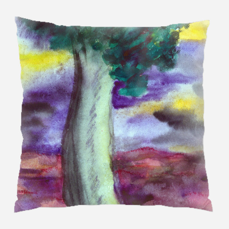 Coussin décoratif tree Waddington, Microsuède, Intérieur